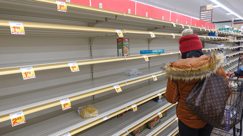 Grocery stores now using PHOTOS of food to fill empty shelves like something ripped straight out of North Korea